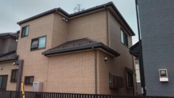 柏市F様邸　施工前　窯業系サイディングの劣化